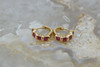 14K Yellow Gold Ruby Hinged Ear Clips