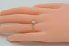 14K Yellow Gold Diamond Solitaire Illusion Mount Ring Circa 1940, Size 7.75