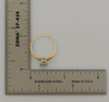 14K Yellow Gold Diamond Solitaire Illusion Mount Ring Circa 1940, Size 7.75