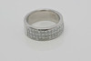 Super Man's Square Cut Diamond Band Set in Platinum 5 ct tw est Size 12.5