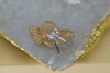 14K White Gold Diamond & Sapphire Hat Pin, Stones set in White Gold, Circa 1970