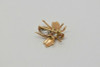 14K Yellow Gold Diamond Bee Pin, Diamond Body and Thorax, Circa 1980
