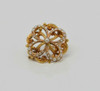 14K Yellow Gold Victorian Seed Pearl Pin Wheel Pin, Circa 1900