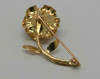 14K Yellow Gold Pearl Set Flower Pin, Locking Clasp, 6mm White Pearl, Circa 1960