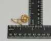 14K Yellow Gold Pearl Set Flower Pin, Locking Clasp, 6mm White Pearl, Circa 1960