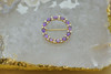 14K Yellow Gold Amethyst and Diamond Circle Pin, Circa 1950