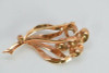 18K Yellow Gold Floral Pearl set Pin, Italian, Circa 1970