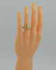 14K YG Diamond Ring Gypsy Set Florentine Finish Deco Style Size 10.25 Circa 1960