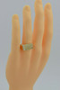 Men's 10K Yellow Gold Diamond Signet Ring Size 12.5 Circa 1970