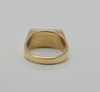 Men's 10K Yellow Gold Diamond Signet Ring Size 12.5 Circa 1970