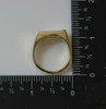 Men's 10K Yellow Gold Diamond Signet Ring Size 12.5 Circa 1970