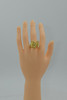 14K Large YG Rams Head Ring with Ruby Eyes Handmade Size 8.75 Circa 1980