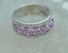 Diamond and Pink Sapphire Ring 2 ct tw 14K WG Size 8 Maker EFFY
