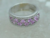 Diamond and Pink Sapphire Ring 2 ct tw 14K WG Size 8 Maker EFFY