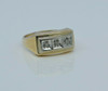 Vintage 10K Yellow Gold 3 Stone Diamond Ring Size 9.75 Circa 1950