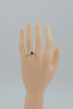 Sapphire and Diamond Ring 14K WG 1 ct Plus tw Size 8.75