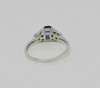 Sapphire and Diamond Ring 14K WG 1 ct Plus tw Size 8.75