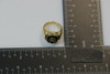 14K Yellow Gold Black Onyx Horse Ring Circa 1970 Size