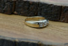 Vintage 14K Yellow Gold 3 Stone Diamond Ring 1/3ct tw est Size 13+ Circa 1960