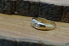 Vintage 14K Yellow Gold 3 Stone Diamond Ring 1/3ct tw est Size 13+ Circa 1960