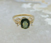 14K YG 3ct est. Natural Green Sapphire Ring Size 6.75 Circa 1980