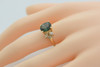 14K YG 3ct est. Natural Green Sapphire Ring Size 6.75 Circa 1980