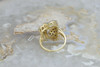 14K YG Diamond Cocktail Ring Heart Shape Diamonds Artistic Design Size 6