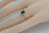 14K Yellow Gold Sapphire and Diamond Ring Size 5.25 Circa 1980