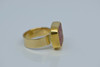 18K Yellow Gold Carnelian Arabic Signet Seal Ring Size 7 Circa 1990