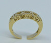 18K YG Designer "SD" Diamond Baguette Side set Ring Size 5-6 Circa 1990