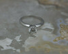 Platinum Simple Solitaire Diamond Ring Original 1960 Mount Size 4