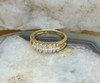 14K Yellow Gold Diamond Marquise Anniversary Band Circa 1970, Size 8.5