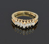 14K Yellow Gold Diamond Marquise Anniversary Band Circa 1970, Size 8.5