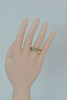 14K Yellow Gold Diamond Marquise Anniversary Band Circa 1970, Size 8.5