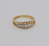 14K Yellow Gold Diamond Marquise Anniversary Band Circa 1970, Size 8.5