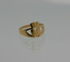 14K YG Claddagh Ring, Hand Cut, Circa 1960, Size 10.25