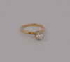 14K Yellow Gold Diamond Solitaire Ring Circa 1960, Size 5