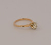 14K Yellow Gold Diamond Solitaire Ring Circa 1960, Size 5