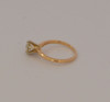 14K Yellow Gold Diamond Solitaire Ring Circa 1960, Size 5