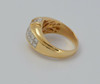 18K Yellow Gold Princess and Baguette Diamond Ring Circa 1990, Size 6