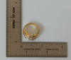 18K Yellow Gold Princess and Baguette Diamond Ring Circa 1990, Size 6