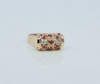 Retro Style 14K Pink Gold Ruby and Diamond Ring Size 7 Circa 1980