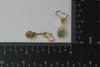 18K Yellow Gold Emerald and Diamond Halo French Clip Earrings