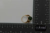 10K Yellow Gold Nephrite Jade Ball Leaf Ring Size 5.5 Circa 1950