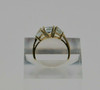 14K Yellow Gold Aquamarine 3 Stone Ring Size 6 Circa 1980