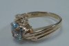 10K Yellow Gold Aquamarine Ring, Size 6.5