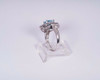 14K White Gold Filigree Aquamarine Ring, size 7