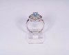 14K White Gold Filigree Aquamarine Ring, size 7