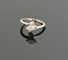 14K White Gold Marquise Diamond Engagement Ring Circa 1970, Size 6.5