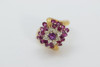 Circa 1960's 18K Yellow Gold Ruby and Diamond Ring, size 6